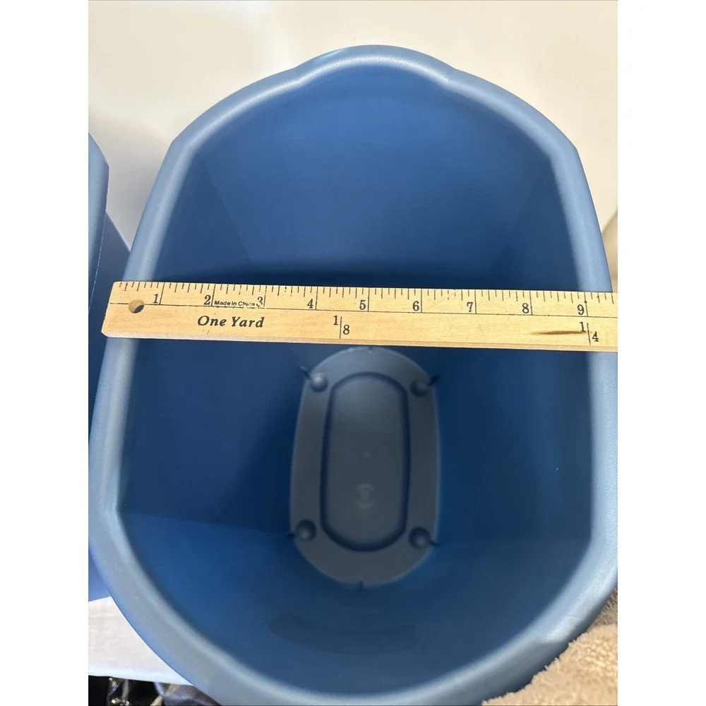 Vtg Sterilite Trash Can Wastebasket Plastic Two Blue 20‎ QT 19L Unused 1990s USA